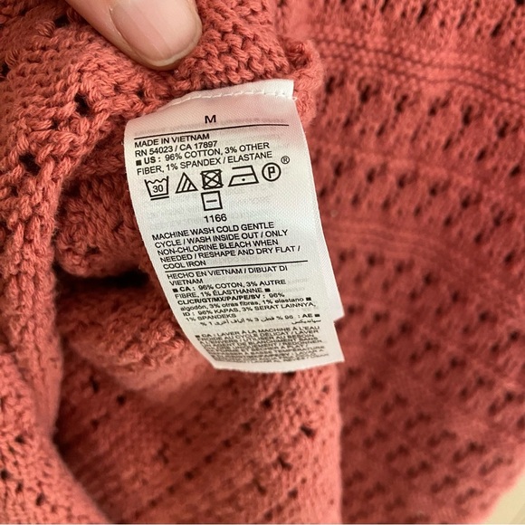 Old Navy Dark Blush Crochet/Knit Long Dress Women’s Size Medium - Picture 7 of 11